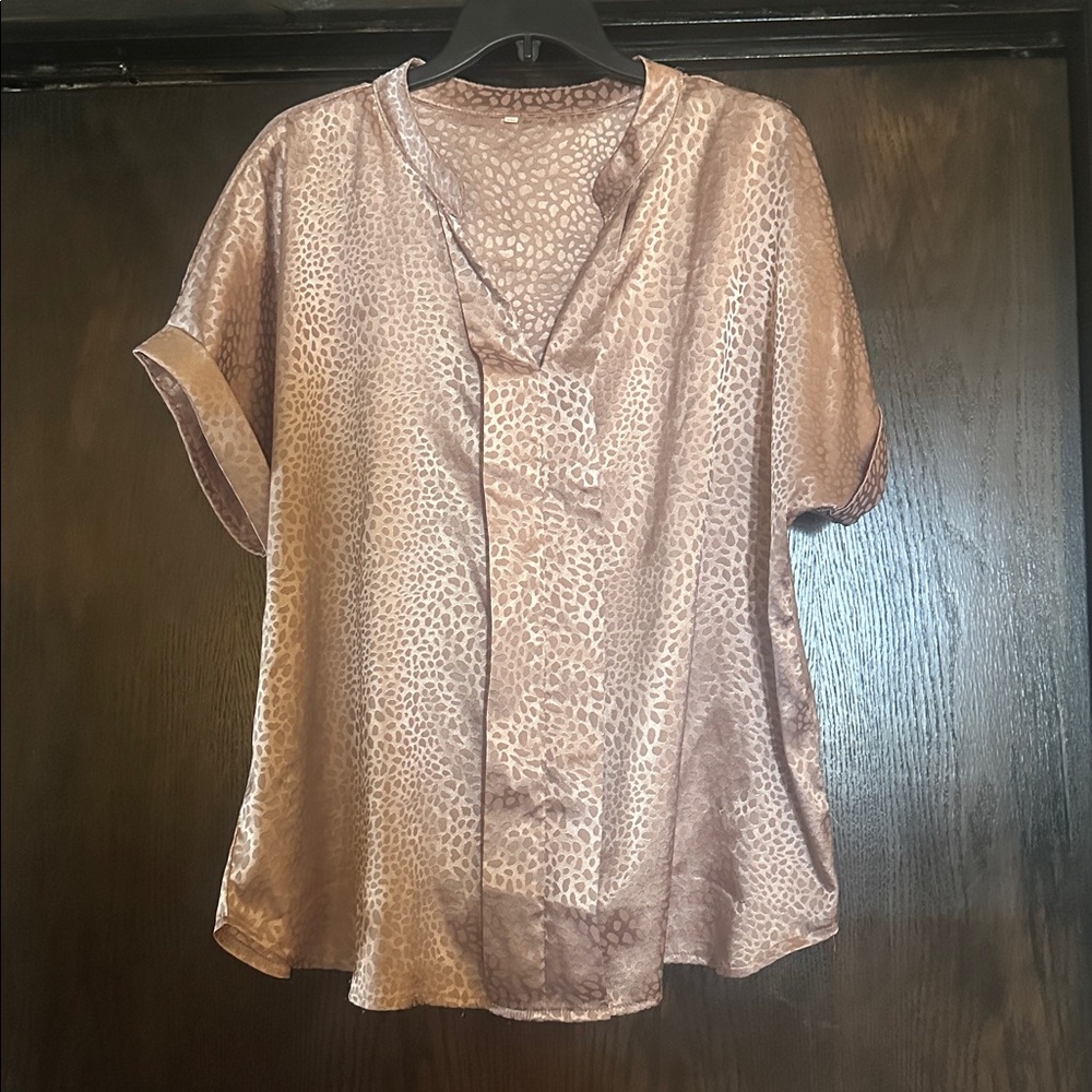 Silky Leopard Print Blouse